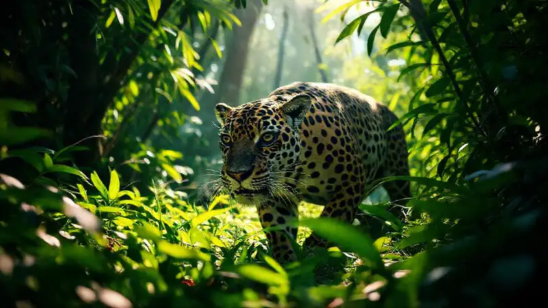El jaguar acecha en la jungla